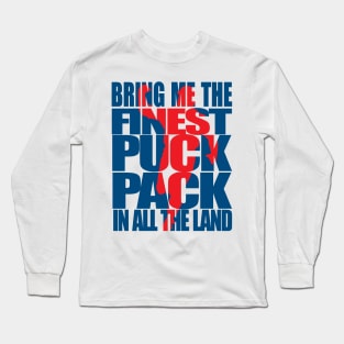 Puck Pack--Blue Long Sleeve T-Shirt